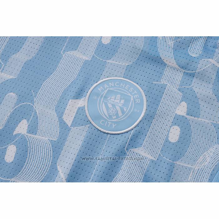 Chandal del Manchester City Manga Corta 2024-2025 Azul - Pantalon Corto